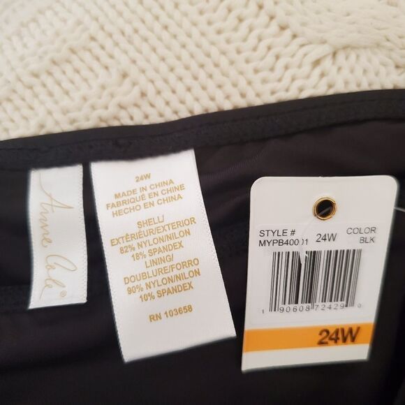 Anne Cole Plus Size Swim Skirt size 24W in Black. - Picture 12 of 13